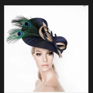 Brand New Fascinator Hats for Women/ Black Fascinator with feathers